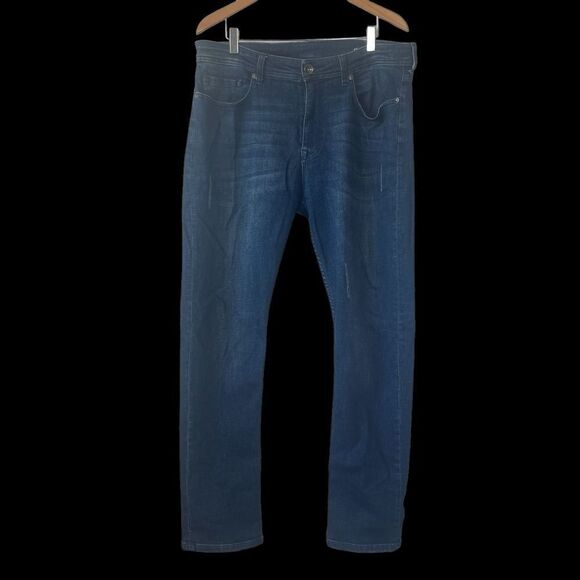 Seven7 Jeans Men's Premium Distressed Denim Slim Straight Leg Jeans Sz W36 L32 - Picture 4 of 9